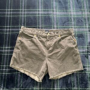 GAP Women's Grey Corduroy Cutoff Shorts. Size 14